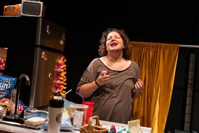 Kelly Mares* as Missy in PEARLS FOR SPURS by Gates Leonard at the A.R.T./New York The Photo
