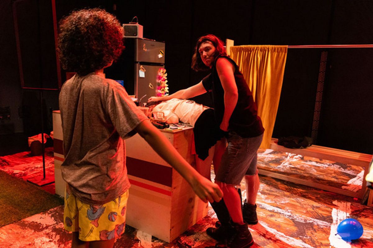 Kailer Scopacas as Dude in PEARLS FOR SPURS by Gates Leonard at the A.R.T./New York Theatres; Luke Leonard, Dir., photo credit: Whitney Browne at 