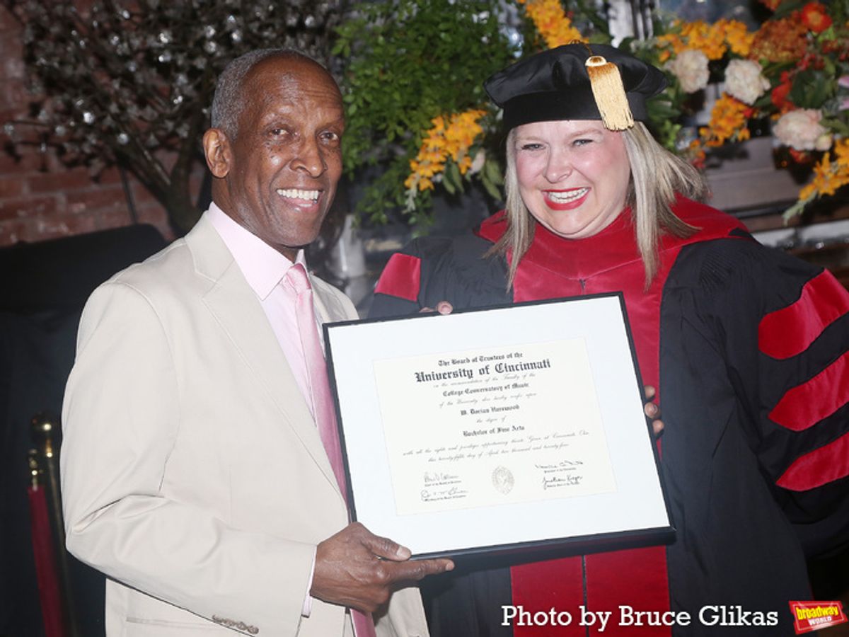 Dorian Harewood and VP & Chief Alumni Officer at the Cincinnati College Conservatory of Music Jennifer Heisey at 