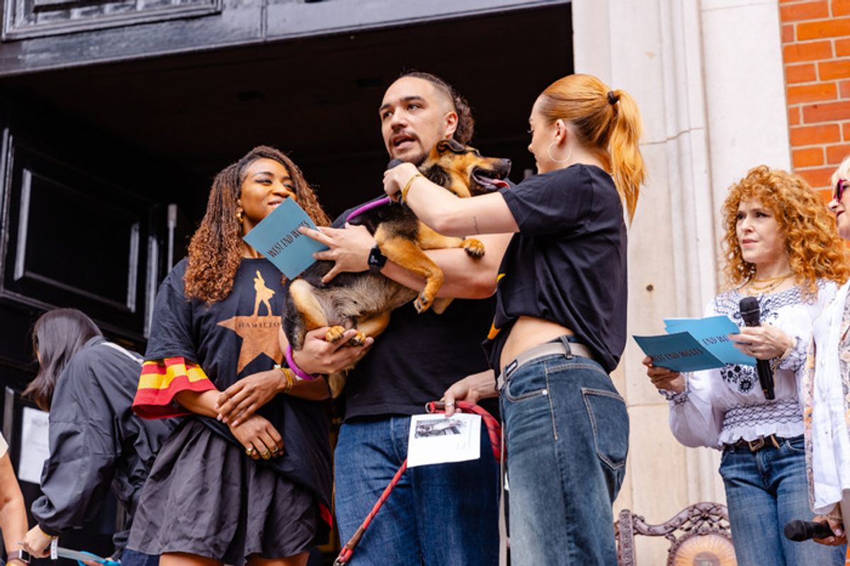 Bernadette Peters and the cast of Hamilton at 