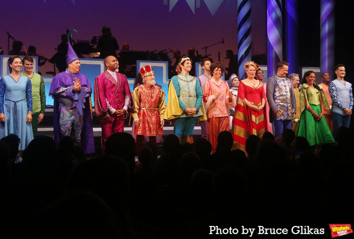 Brooks Ashmanskas, Daniel Breaker, David Patrick Kelly, Michael Urie, Sutton Foster, Ana Gasteyer, Will Chase, Nikki Renee Daniels and The Cast of 'Once Upon a Mattress' at 