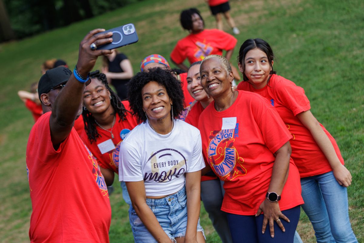 Chloe Davis and participants at 