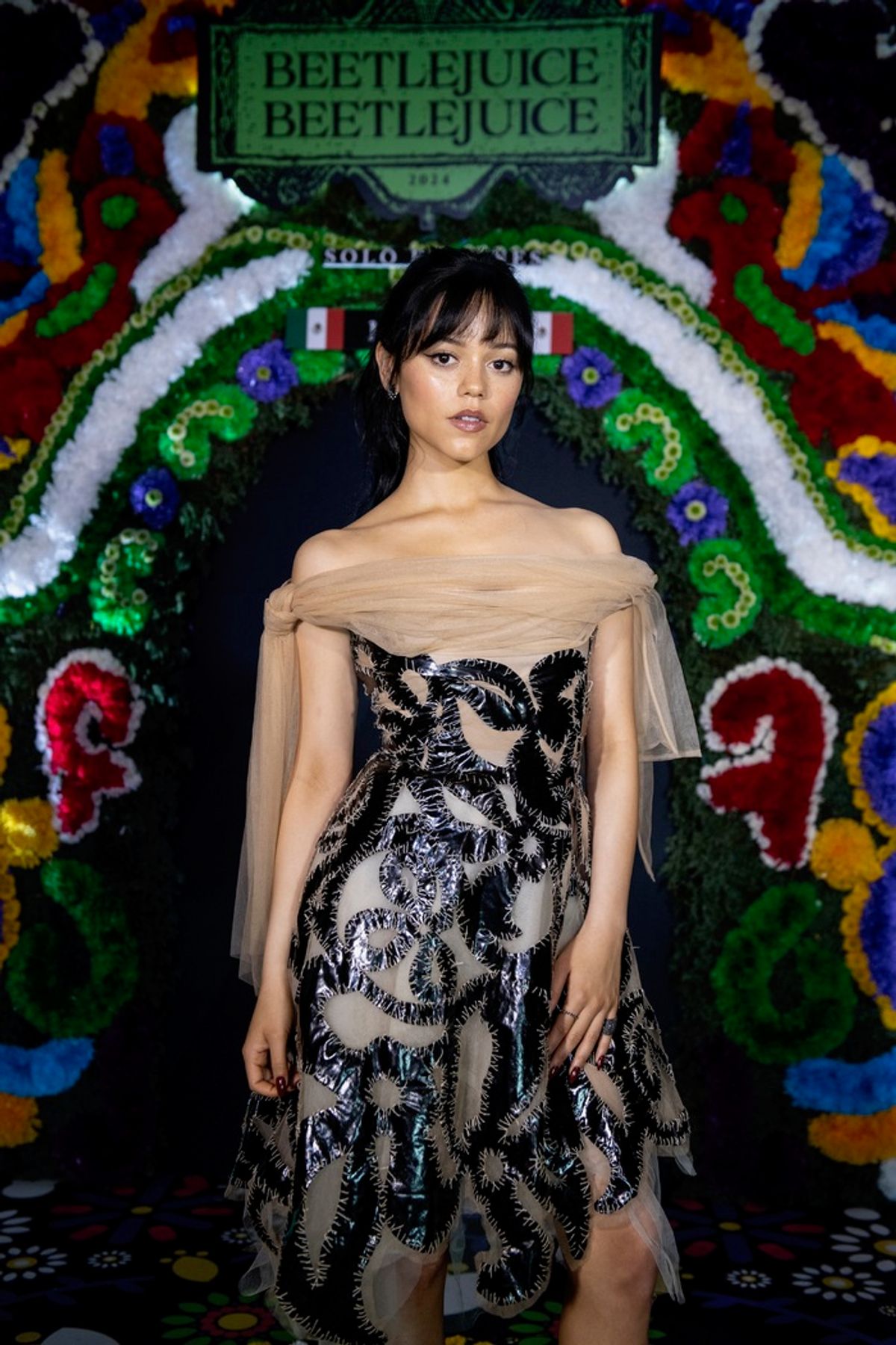 Jenna Ortega attends the Photo Call for Warner Bros. Pictures' BEETLEJUICE BEETLEJUICE in Mexico City on August 13, 2024 at 