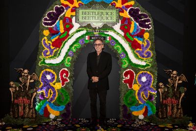 Director Tim Burton attends the Photo Call for Warner Bros. Pictures' BEETLEJUICE BEE Photo