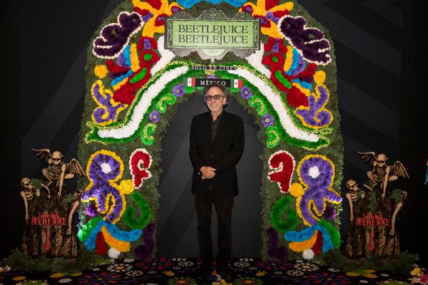 Director Tim Burton attends the Photo Call for Warner Bros. Pictures' BEETLEJUICE BEE Photo
