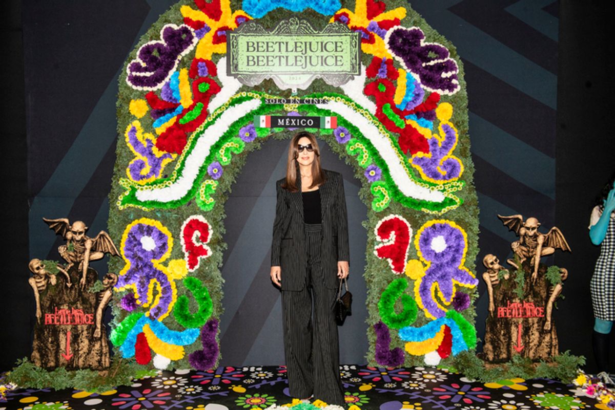 Monica Bellucci attends the Photo Call for Warner Bros. Pictures' BEETLEJUICE BEETLEJUICE in Mexico City on August 13, 2024 at 