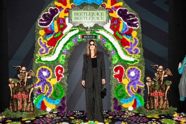 Monica Bellucci attends the Photo Call for Warner Bros. Pictures' BEETLEJUICE BEETLEJ Photo