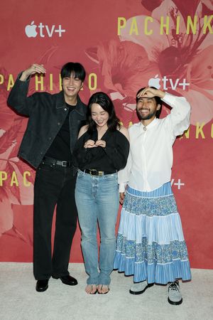 New York, New York, 8/13/24 - Lee Minho, Minha Kim and Jin Ha attends Apple’s “Pachinko” season two press day and photocall. “Pachinko” season two premieres globally on Friday, August 23, 2024 on Apple TV+.
-PICTURED: Lee Minho, Minha Kim and Jin Ha
-PHOTO Marion Curtis / Starpix for Apple TV+
-Location: The Whitby
@ BroadwayWorld New York, New York, 8/13/24 - Lee Minho, Minha Kim and Jin Ha attends Apple’s “ Photo