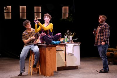 Kyle Nicholas Anderson i(Michael Dorsey), Brooke Jacob (Sandy Lester), and Joshua Mor Photo