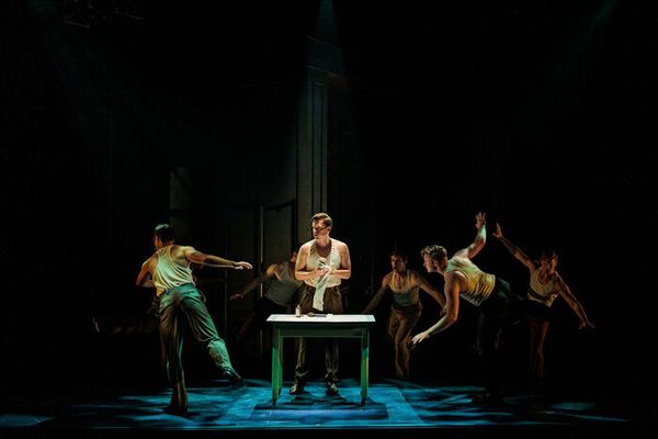 Louis Jannuzzi III and the ensemble of The REV Theatre Company’s production of BAND Photo