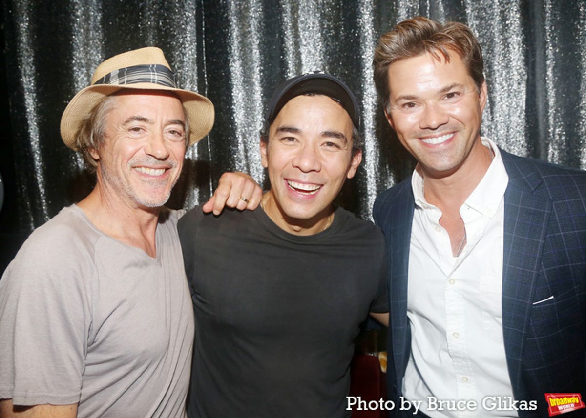 Robert Downey Jr, Conrad Ricamora and Andrew Rannells  at 