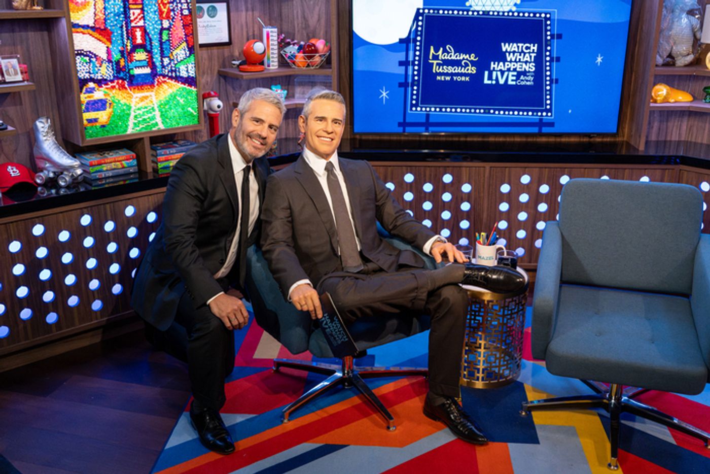Photos: Madame Tussauds New York Launches First Wax Figure of Talk Show Host Andy Cohen Photos: Madame Tussauds New York Launches First Wax Figure of Talk Show Host Andy Cohen Image