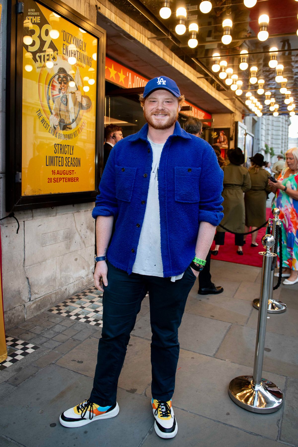 Sam Williams arrives at The 39 Steps press night at the Trafalgar Theatre, London. Picture date: Monday 19th August 2024. Credit: DavidJensen at 