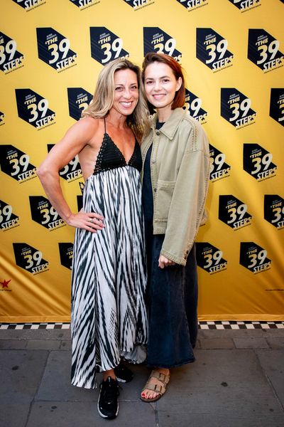 Kara Tointon and guest arrive at The 39 Steps press night at the Trafalgar Theatre, L Photo