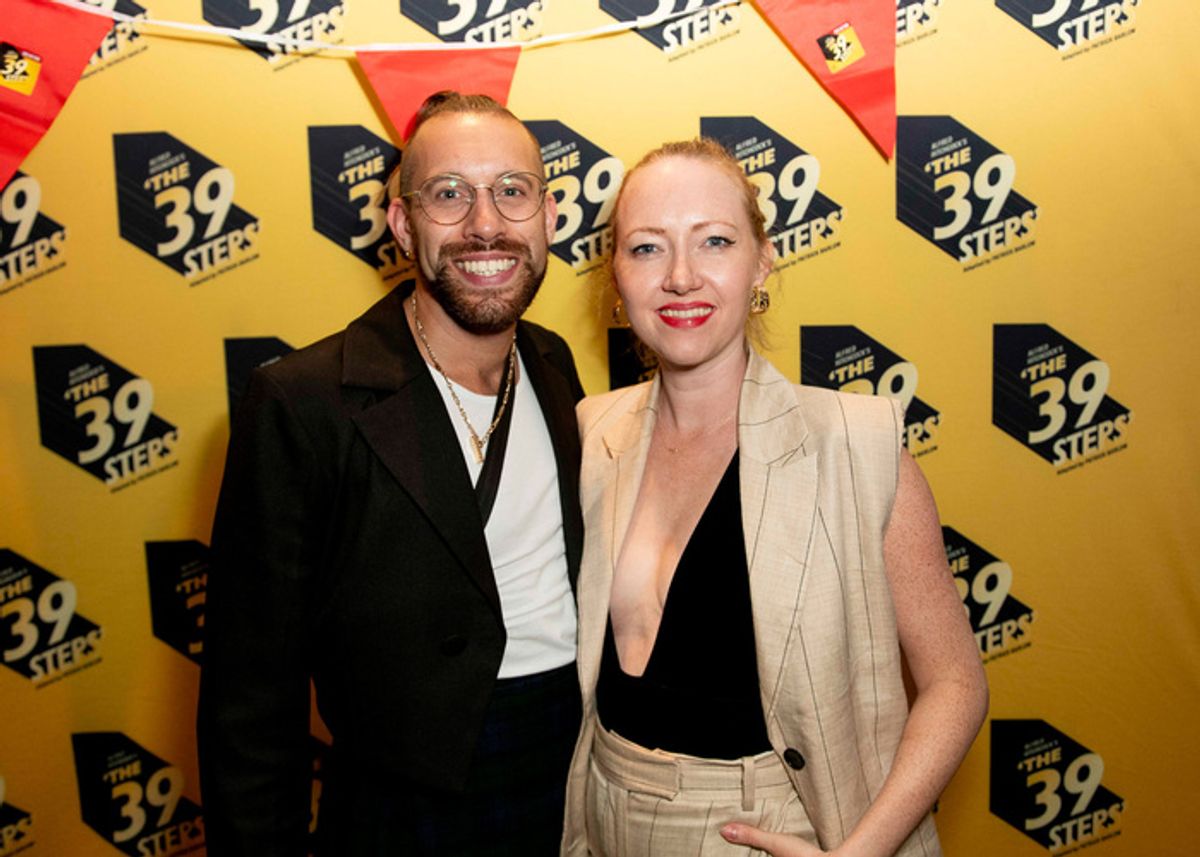 David Cumming and Natasha Hodgson attend The 39 Steps press night afterparty at Walkers of Whitehall, London. Picture date: Monday 19th August 2024. Credit: DavidJensen at 