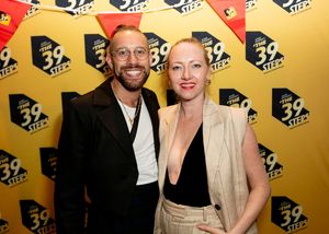 David Cumming and Natasha Hodgson attend The 39 Steps press night afterparty at Walke Photo