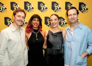 Tom Byrne, Safeena Ladha, Maddie Rice, and Eugene McCoy attend The 39 Steps press night afterparty at Walkers of Whitehall, London. Picture date: Monday 19th August 2024. Credit: DavidJensen @ BroadwayWorld Tom Byrne, Safeena Ladha, Maddie Rice, and Eugene McCoy attend The 39 Steps press nig Photo