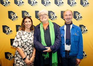 (L-R) Nicola Samer (director) Patrick Barlow (writer) Toby Sedgwick (movement director) attend The 39 Steps press night afterparty at Walkers of Whitehall, London. Picture date: Monday 19th August 2024. Credit: DavidJensen @ BroadwayWorld (L-R) Nicola Samer (director) Patrick Barlow (writer) Toby Sedgwick (movement directo Photo