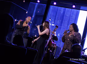 Left to right: Darius De Haas, Anaïs Reno, Aisha De Haas. Photo credit: Conor Weiss Photo