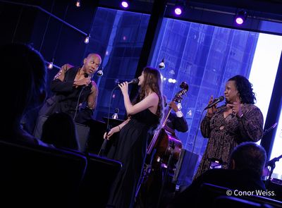 Left to right: Darius De Haas, Anaïs Reno, Aisha De Haas. Photo credit: Conor Weiss Photo