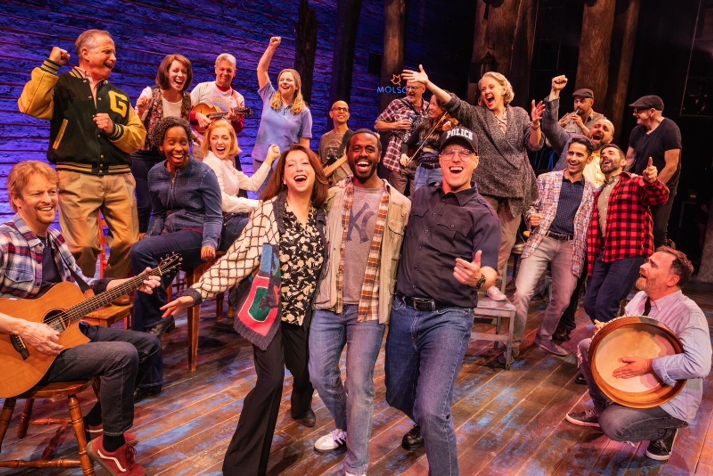 The cast of COME FROM AWAY - Ottawa Company. Photo credit: Matthew Murphy, 2024.