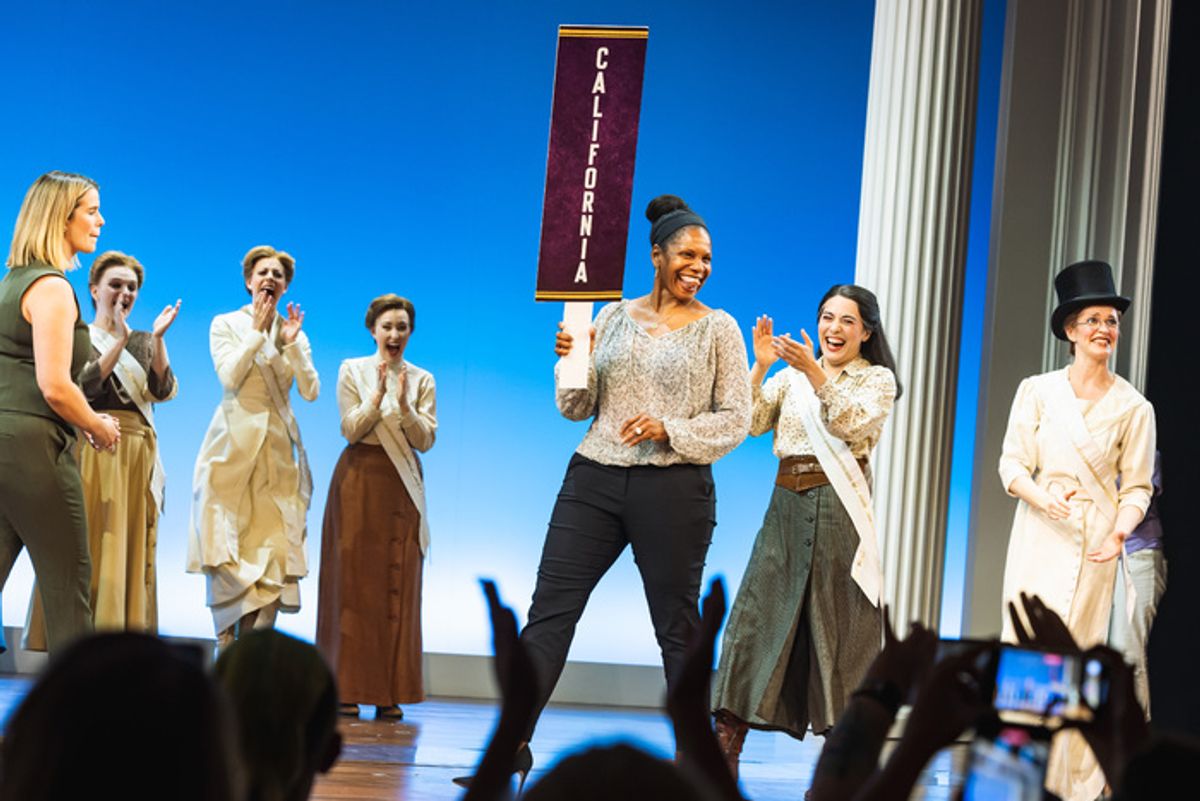 Audra McDonald, Kim Blanck and Grace McLean Representing California  at 
