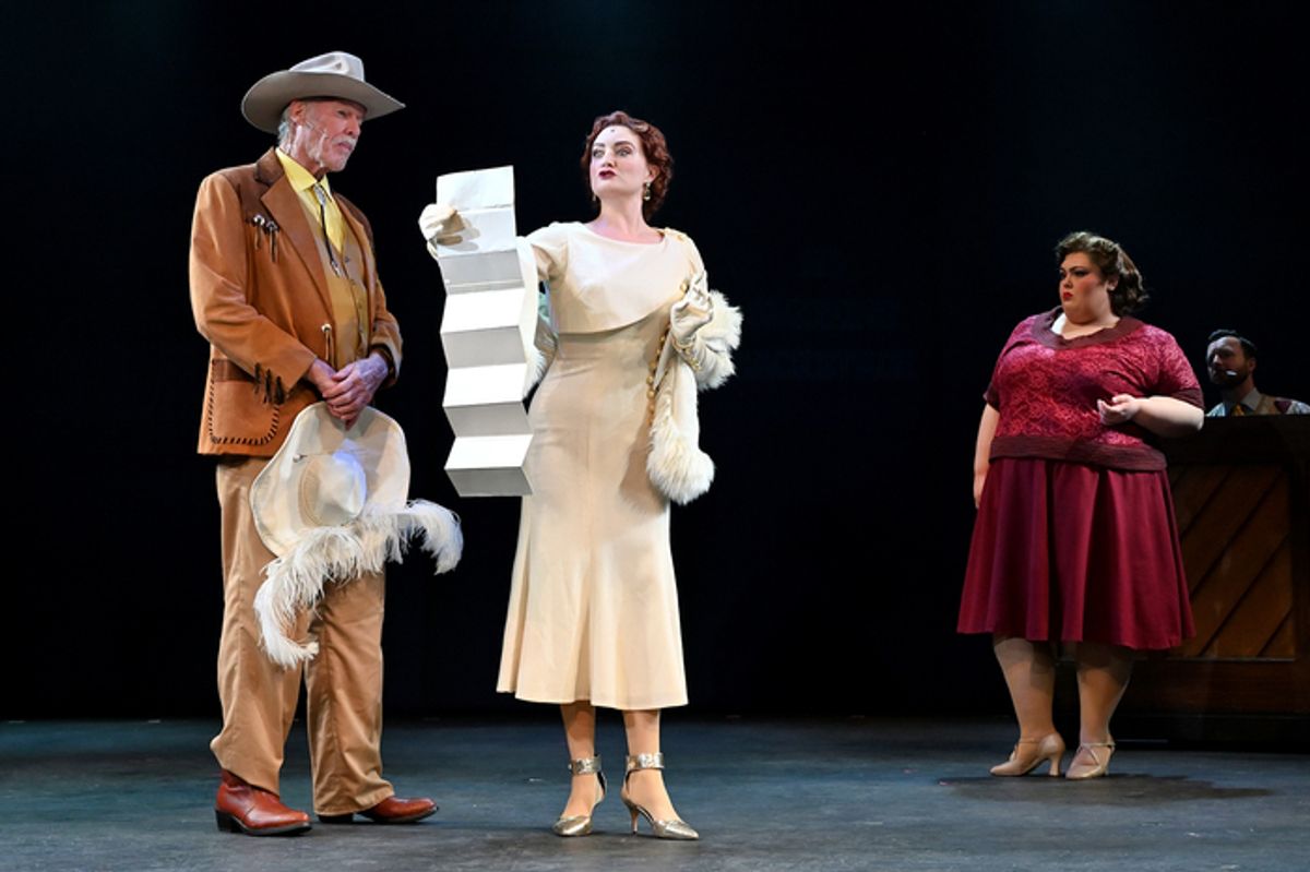 Beau Allen (Abner Dillon) and Merrill Peiffer (Dorothy Brock) with Kat Gold (Maggie Jones)  at 