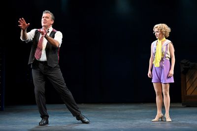 Patrick Ryan Sullivan (Julian Marsh) and Laura Guley (Peggy Sawyer)  Photo