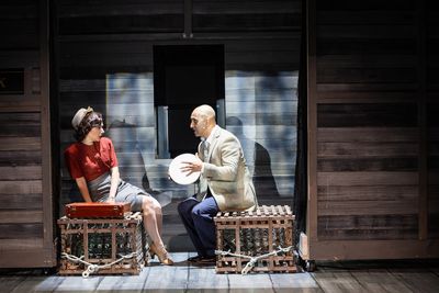 Lori Vega (Pamela) and Kareem Bandealy (Richard Hannay) Photo