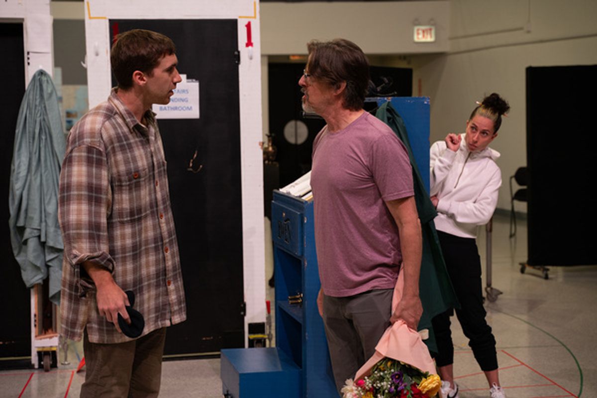 Max Stewart and Rick Holmes, with Audrey Francis at 