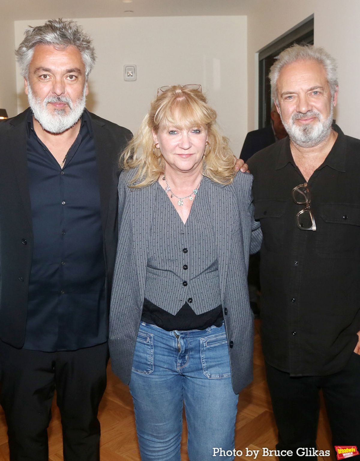 Playwright Jez Butterworth, Producer Sonia Friedman and Director Sam Mendes  at 