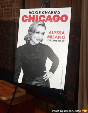 Signage for Alyssa Milano in "Chicago" on Broadway! Photo
