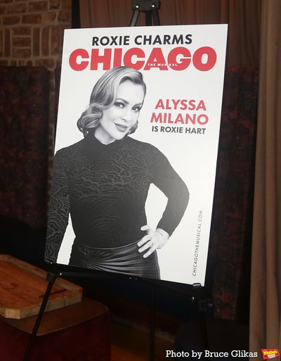 Signage for Alyssa Milano in "Chicago" on Broadway! Photo