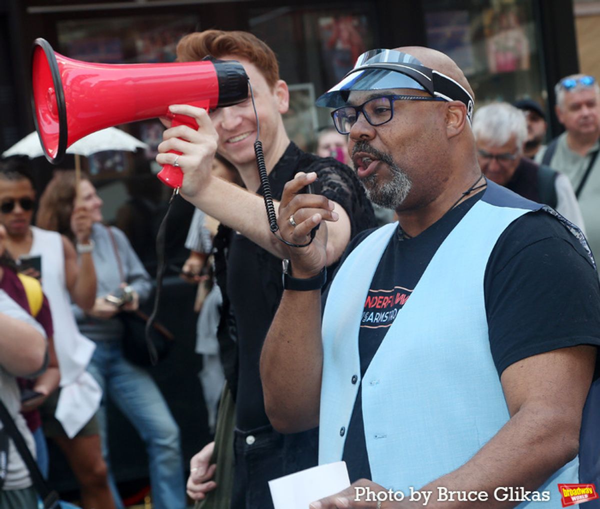 James Monroe Iglehart at Photos: A WONDERFUL WORLD Cast Parades to Studio 54