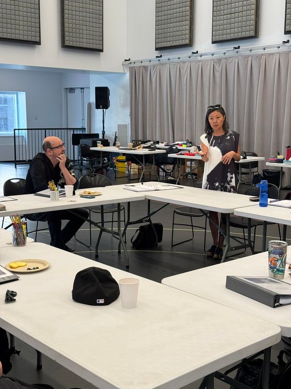 Costume designer Linda Cho shares the designers for Babbitt with the cast and creativ Photo