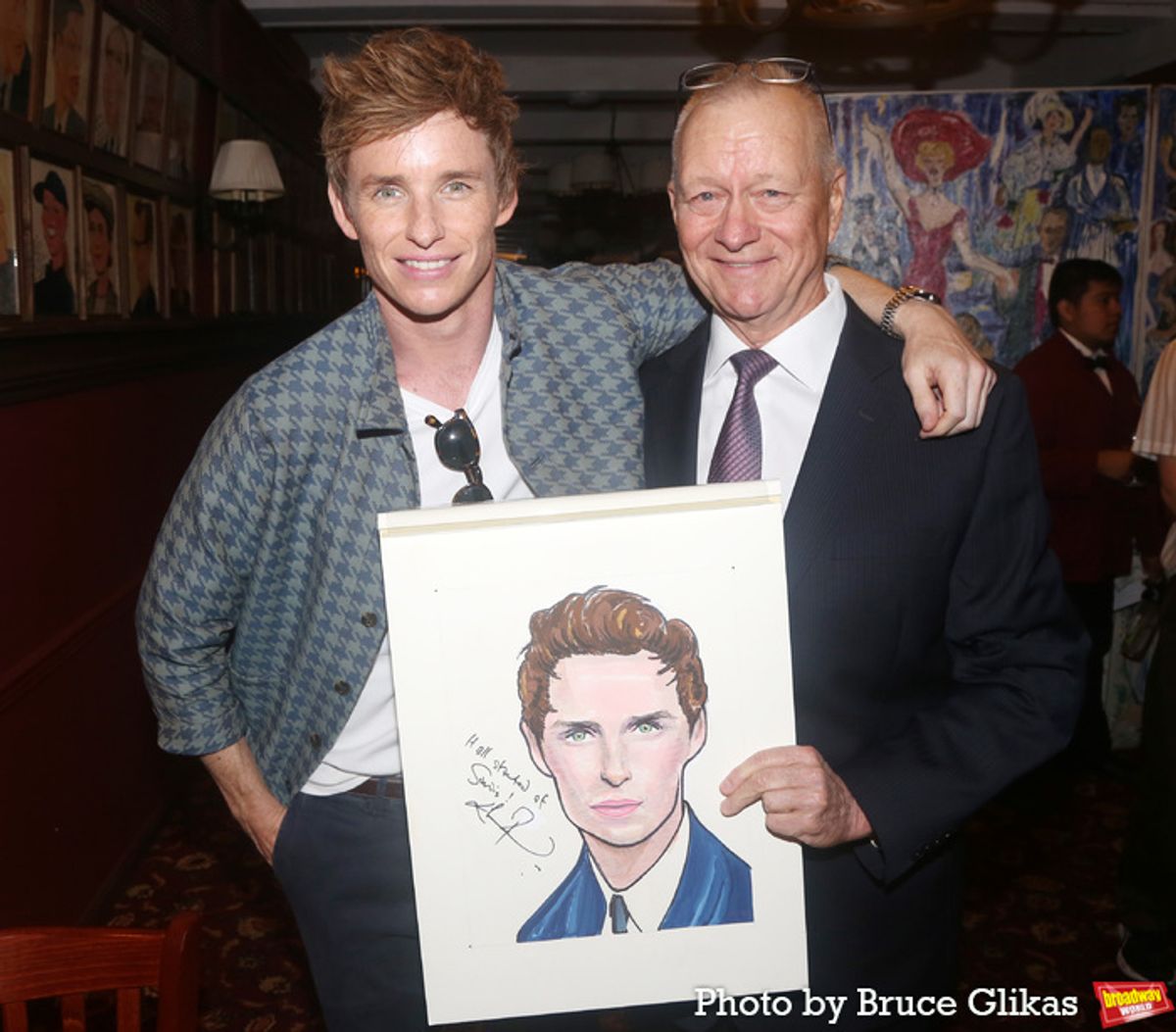 Eddie Redmayne and Max Klimavicius at 