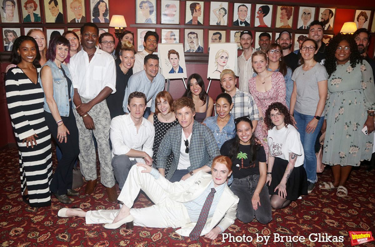 Eddie Redmayne & Gayle Rankin with the Company & Cast of 'Cabaret at The Kit Kat Club' at 