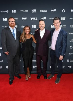 R. J. Cutler, Ayo Davis, President, Disney Branded Television, David Furnish, and Craig Erwich, President, Hulu Originals & ABC Entertainment @ BroadwayWorld R. J. Cutler, Ayo Davis, President, Disney Branded Television, David Furnish, and Cra Photo