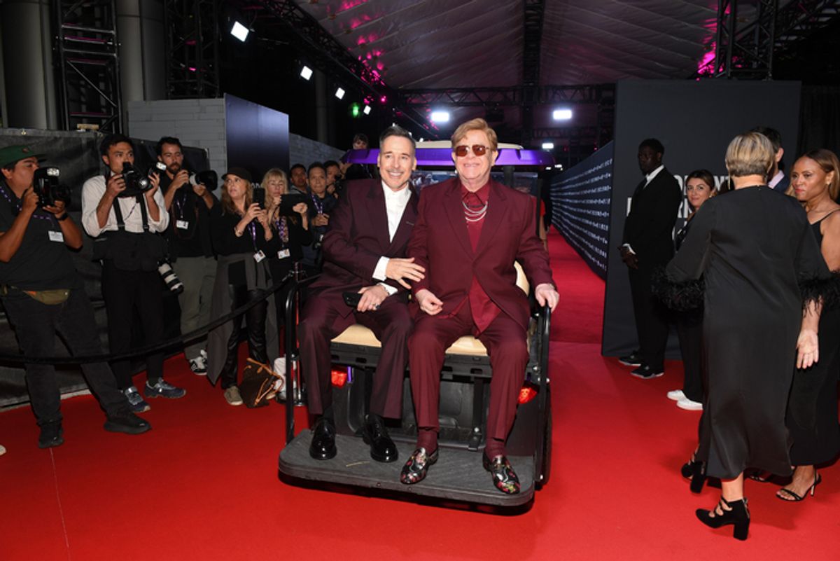 David Furnish and Elton John at 