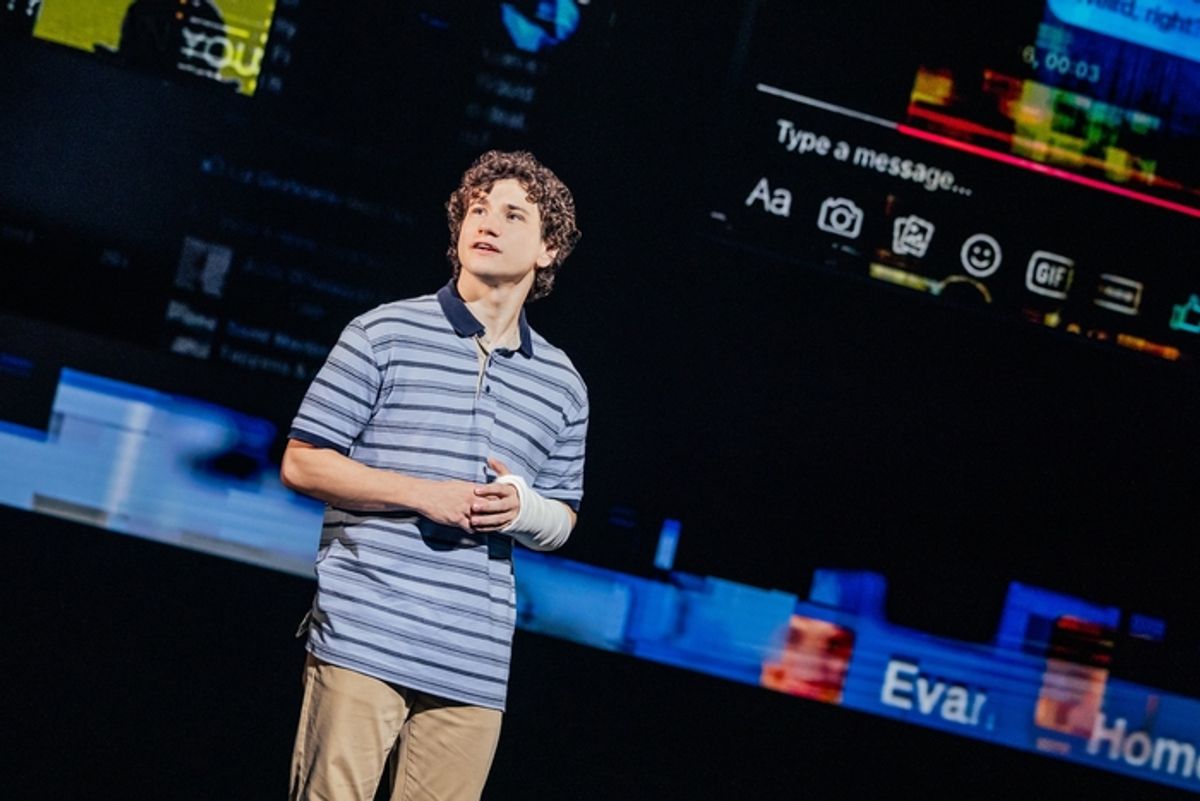 Michael Fabisch as 'Evan Hansen' in the 2024-2025 National Tour of DEAR EVAN HANSEN at 