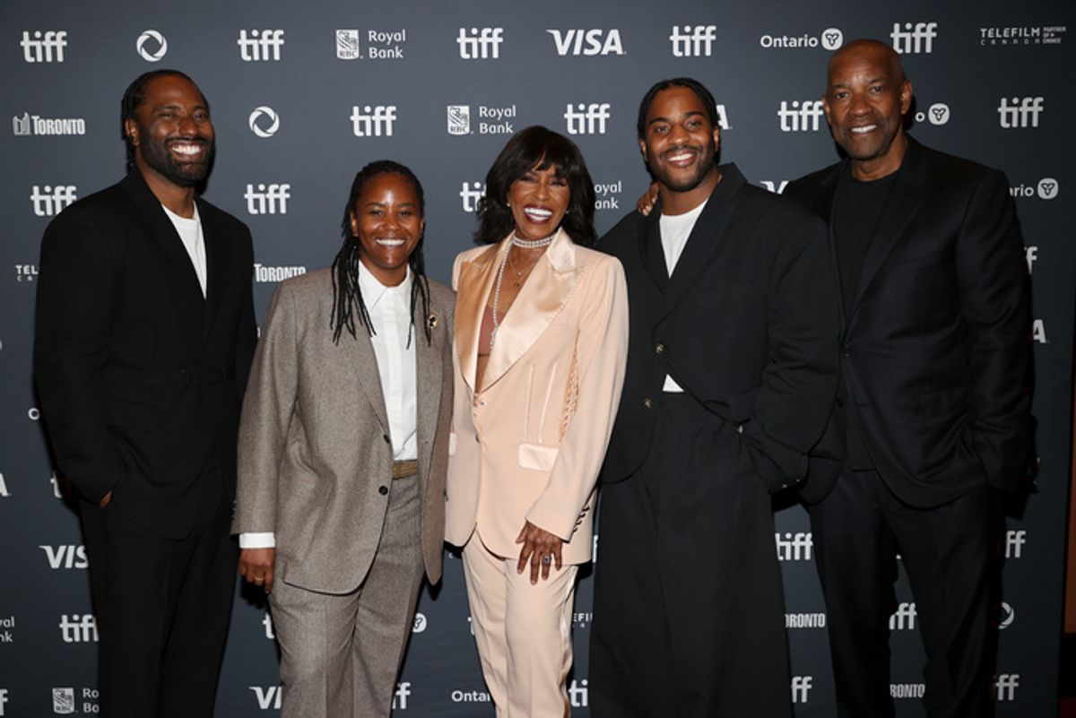 John David Washington, Katia Washington, Pauletta Washington, Malcolm Washington and Denzel Washington at 