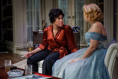 Shannon Williams and Brooke Turner in Dial M for Murder at Pittsburgh Public Theater, Photo