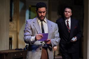 Michael Patrick Trimm and Josh Innerst in Dial M for Murder at Pittsburgh Public Theater, Sept. 11?29 at the O''Reilly Theater. Photo by Maranie R. Staab. @ BroadwayWorld Michael Patrick Trimm and Josh Innerst in Dial M for Murder at Pittsburgh Public Thea Photo