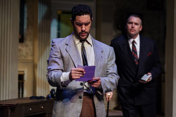 Michael Patrick Trimm and Josh Innerst in Dial M for Murder at Pittsburgh Public Thea Photo