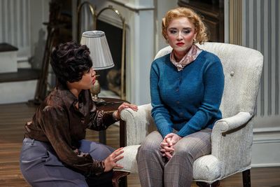 Shannon Williams and Brooke Turner in Dial M for Murder at Pittsburgh Public Theater, Photo