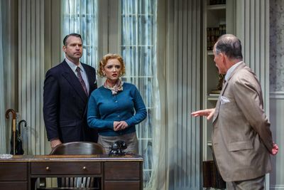 Josh Innerst, Brooke Turner, and Ken Bolden in Dial M for Murder at Pittsburgh Public Photo