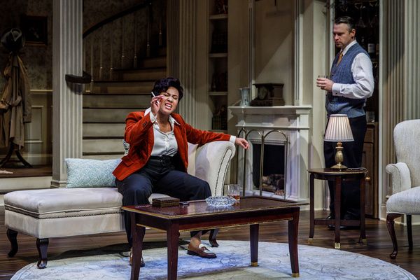 Shannon Williams and Josh Innerst in Dial M for Murder at Pittsburgh Public Theater,  Photo