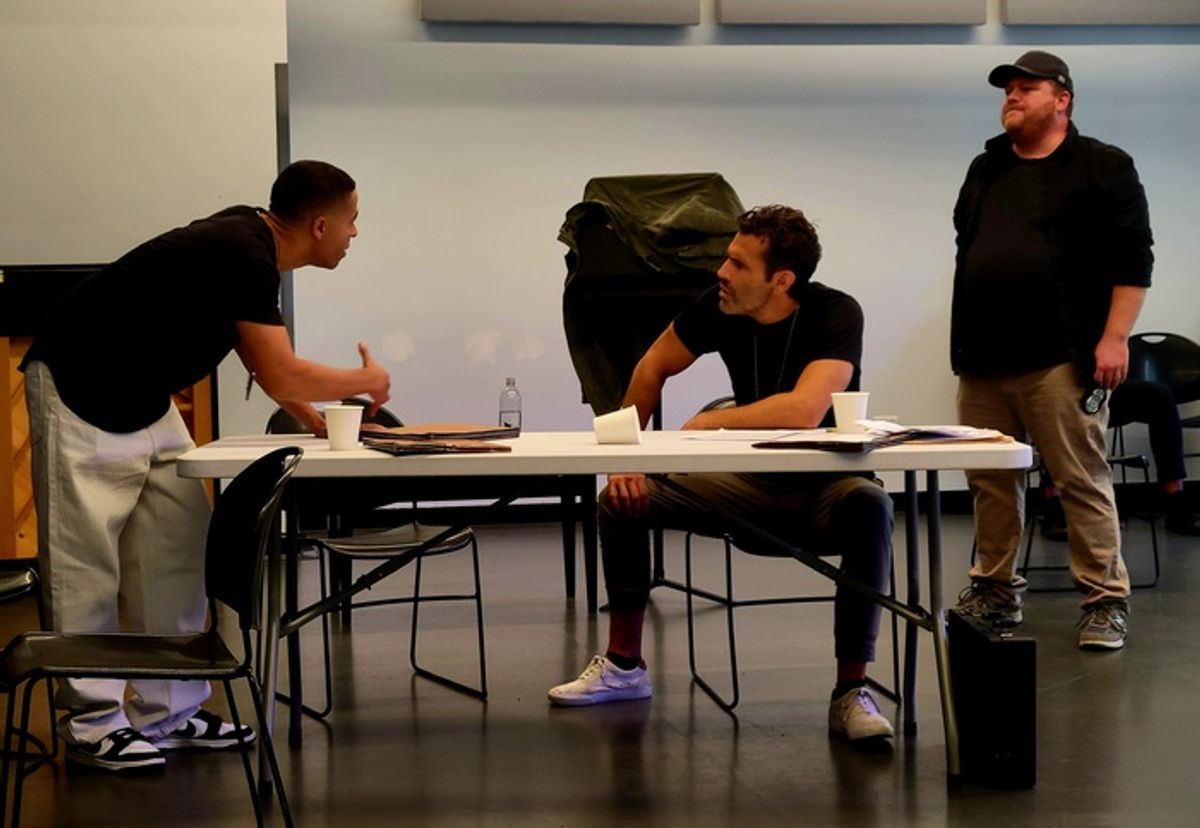 JD Mollison, Dave Baez, Jason SweetTooth Williams at Photos: THE WITNESS ROOM at AMT Theatre in Rehearsal
