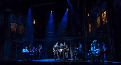 Noah Archilbald, Anthony Carro, Andrew Sattler, and the Company of Jersey Boys Photo