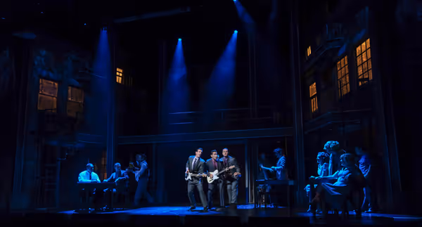 Noah Archilbald, Anthony Carro, Andrew Sattler, and the Company of Jersey Boys Photo
